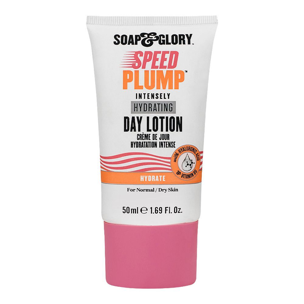 Soap & Glory Speed Plump Intensely Hydrating Day Lotion, Hyaluronic Acid, For Normal & Dry Skin, 50ml