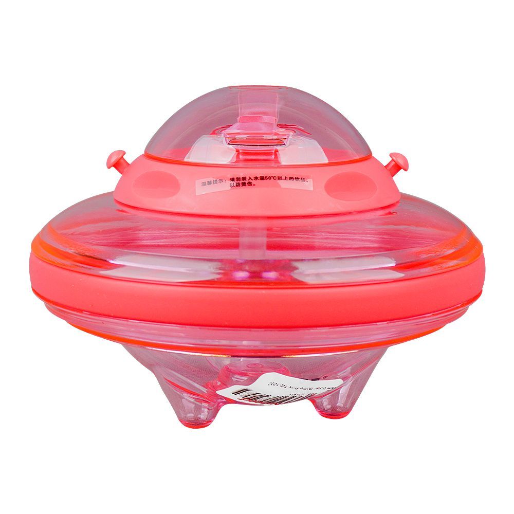 Spaceship Shape Plastic Water Bottle, Pink