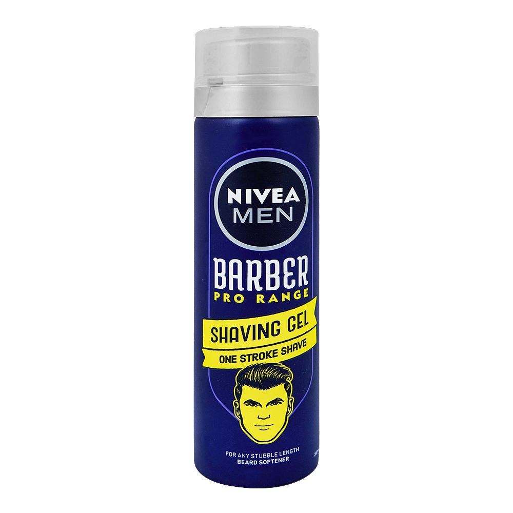 Nivea Men Barber Pro Range Shaving Gel, One Stroke Shave, 200ml