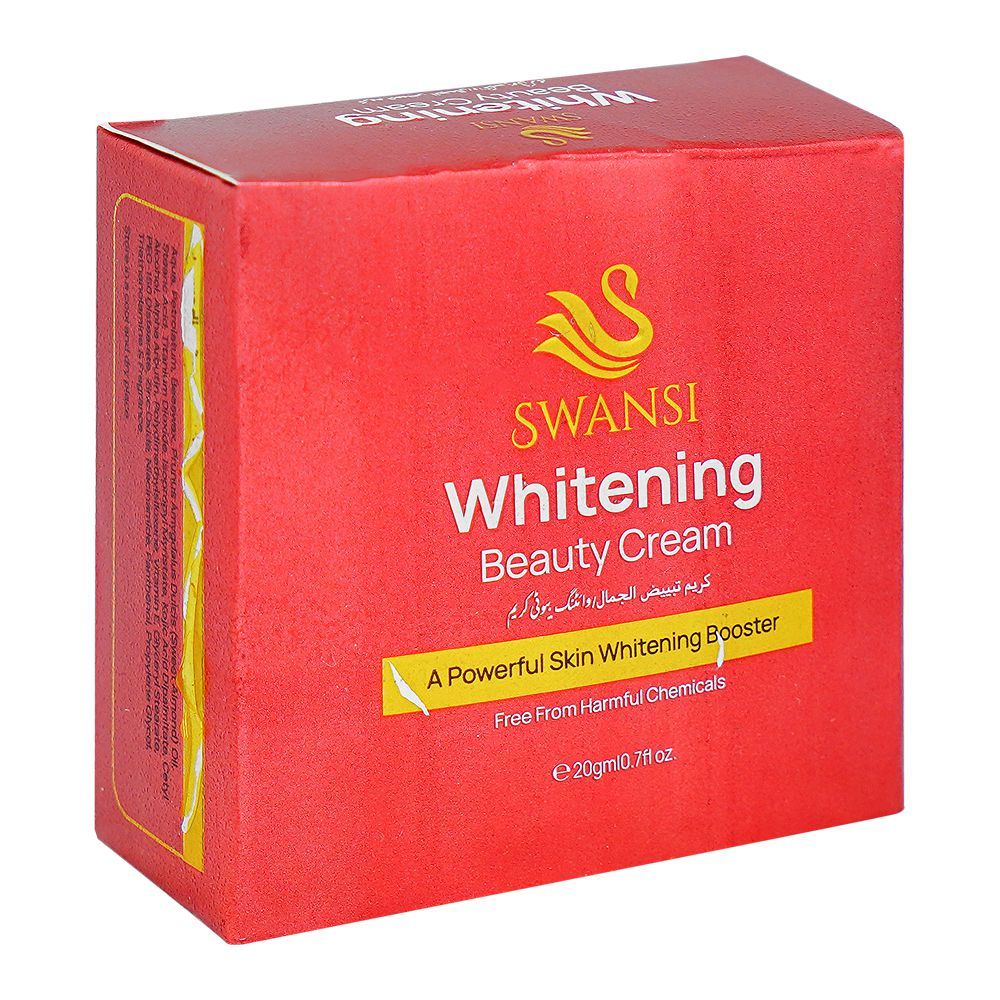 Swansi Whitening Beauty Cream, Free From Harmful Chemicals, 20gm