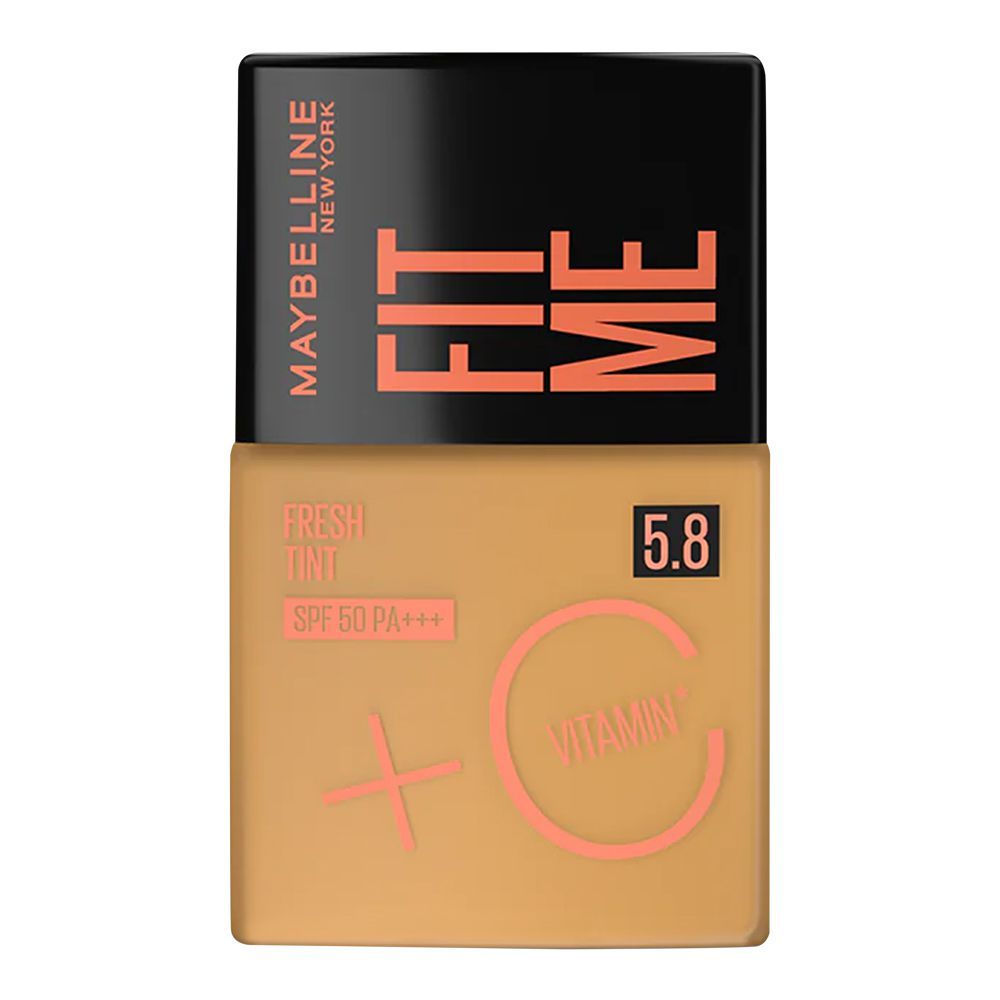 Maybelline Fit Me 5.8 Fresh Tint With SPF 50 & Vitamin C, Suitable For Sensitive Skin, Non Comedogenic, 30ml