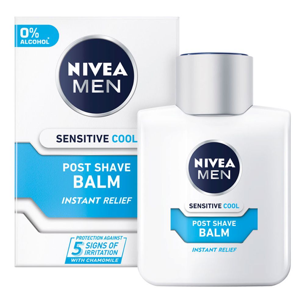 Nivea Men Sensitive Cool Post Shave Balm, Provide Instant Relief, Alcohol Free, 100ml