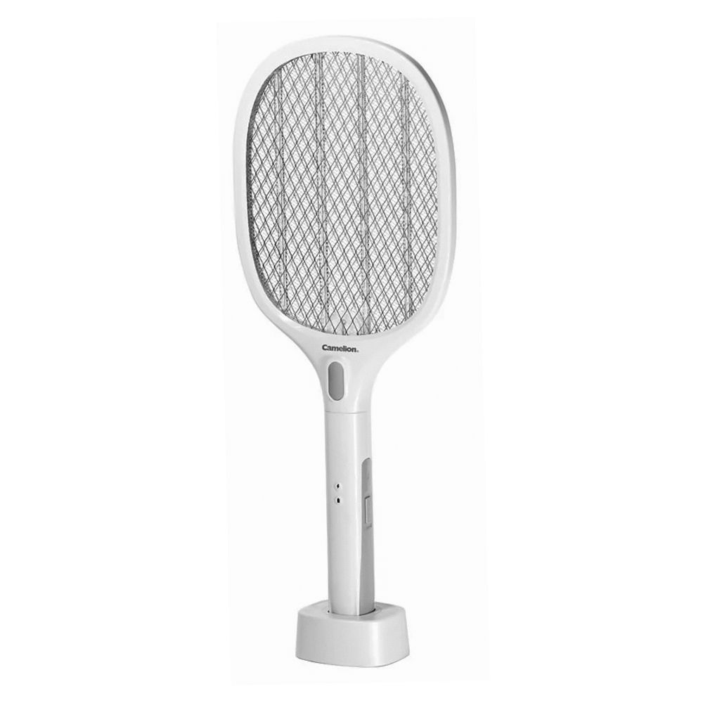 Camelion 2-in-1 Electric Mosquito Swatter/Trapper, 3000W, Rechargeable, Adhesive Hook, RMS-001-CB