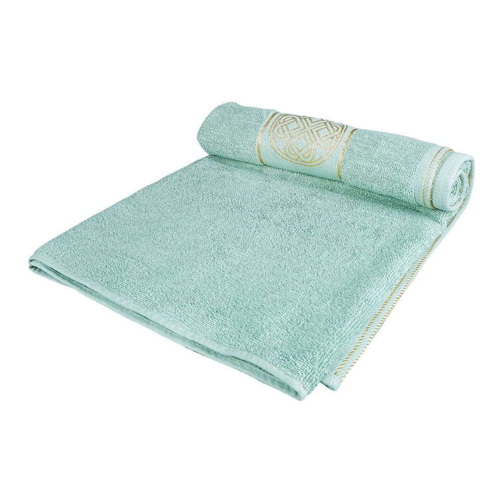 Cotton Tree Jacquard New Fancy Bath Towel, 70x140, Green