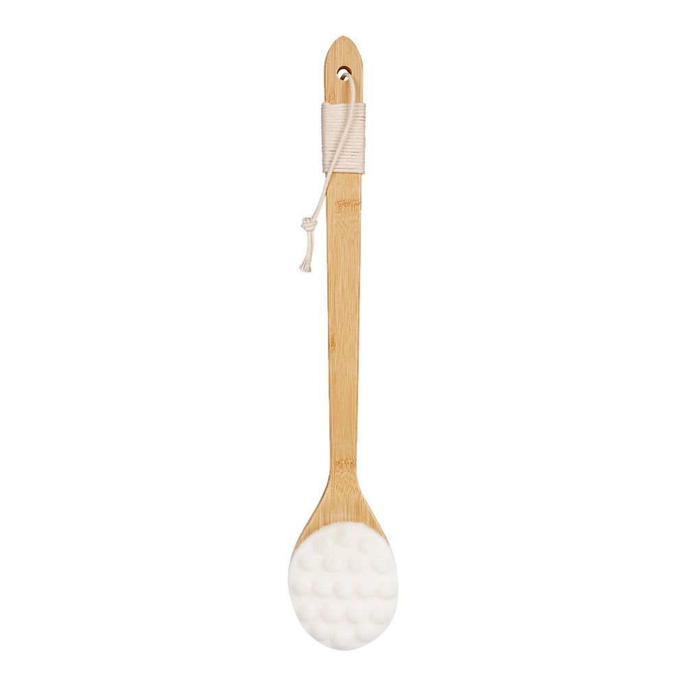 Krramel Bamboo Washing Body Brush, White, NX-0136