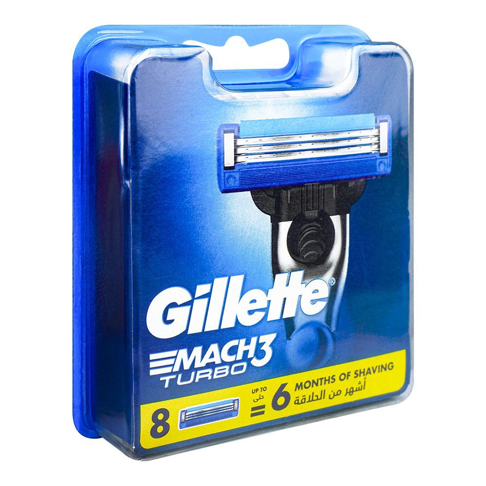 Gillette Mach 3 Turbo Razor Refill Cartridges, 8-Pack