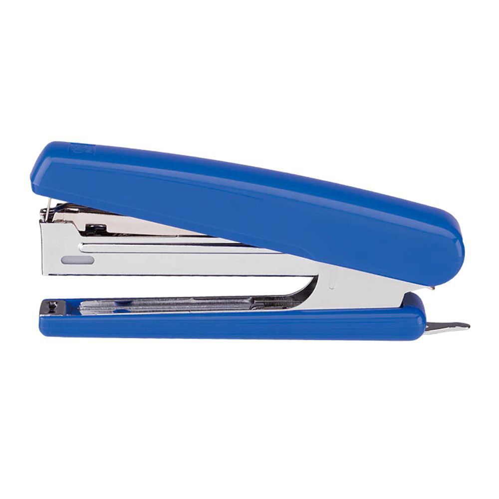 Deli Stapler With Pin Remover & Metal Pull Bar, No. 10 Staples, 100 Staple Capacity, 15 Sheet Limit, Blue, E0221