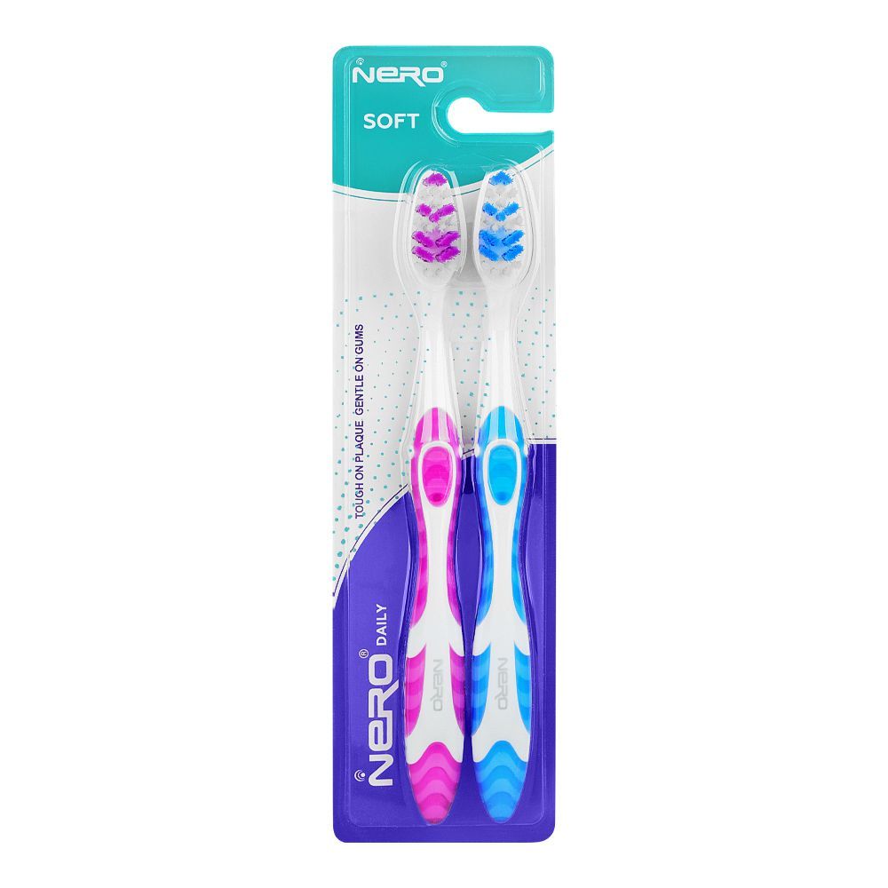 Nero Daily Soft Toothbrush, Twin Pack, K-407