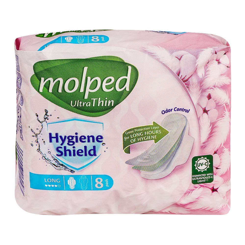 Molped Ultra Thin Hygiene Shield Odor Control Pads, 8-Pack