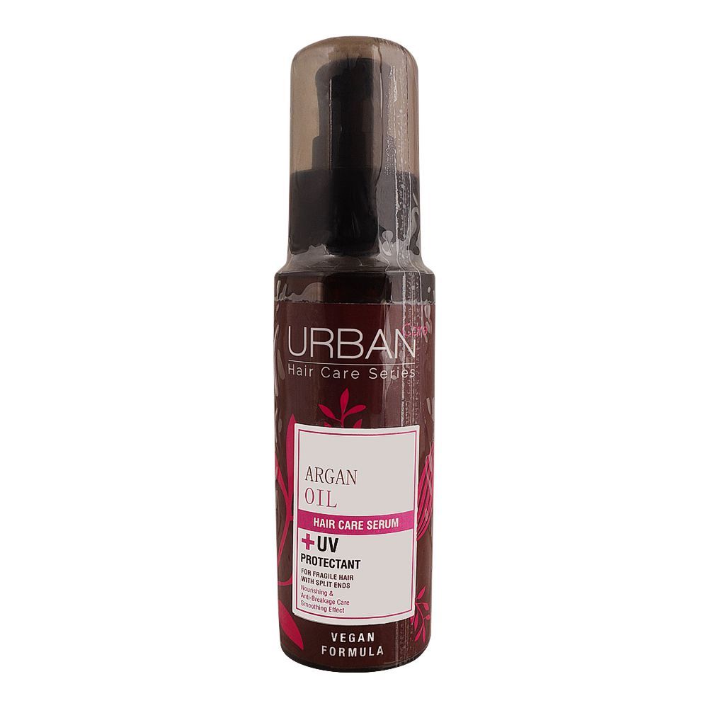 Urban Care Argan Oil Hair Care Serum + UV Protect, For Fragile Hair, Nourishing & Smoothing, Vegan, 75ml