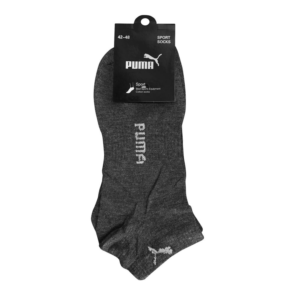 Puma Sports Cotton Ankle Socks, Grey