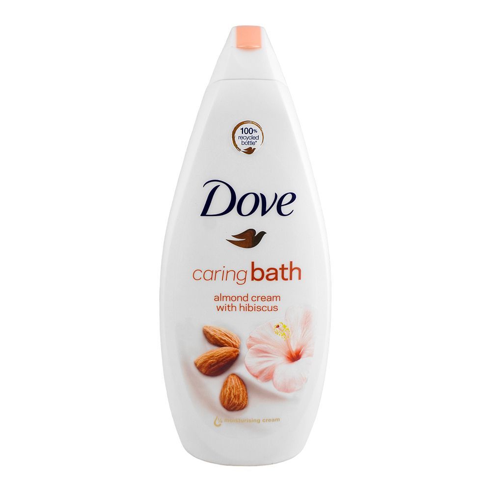 Dove Caring Bath Almond Cream With Hibiscus Body Wash, 750ml