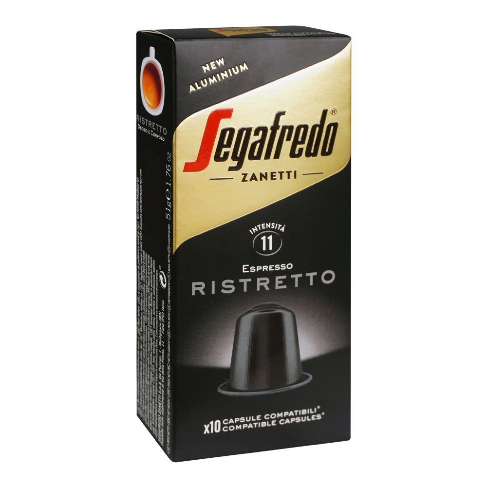 Segafredo Zanetti Espresso Ristretto, Compatible Capsules For Nespresso, 51g