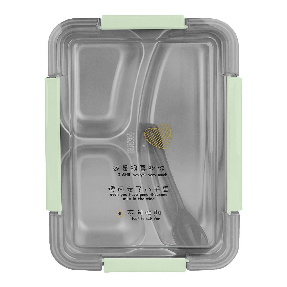 Order Stainless Steel 3 Partitions Lunch Box, Green Online at Special ...