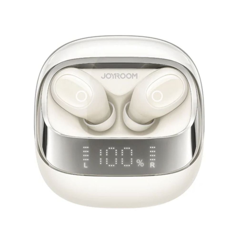 Joyroom Jdots True Wireless Digital Display Earbuds, 42 Hours Playtime, White, JR-DB2