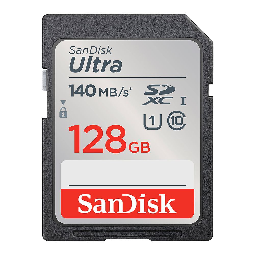 SanDisk 128GB Ultra SDXC UHS-I Memory Card - Up to 140MB/s, C10, U1, Full HD, SD Card