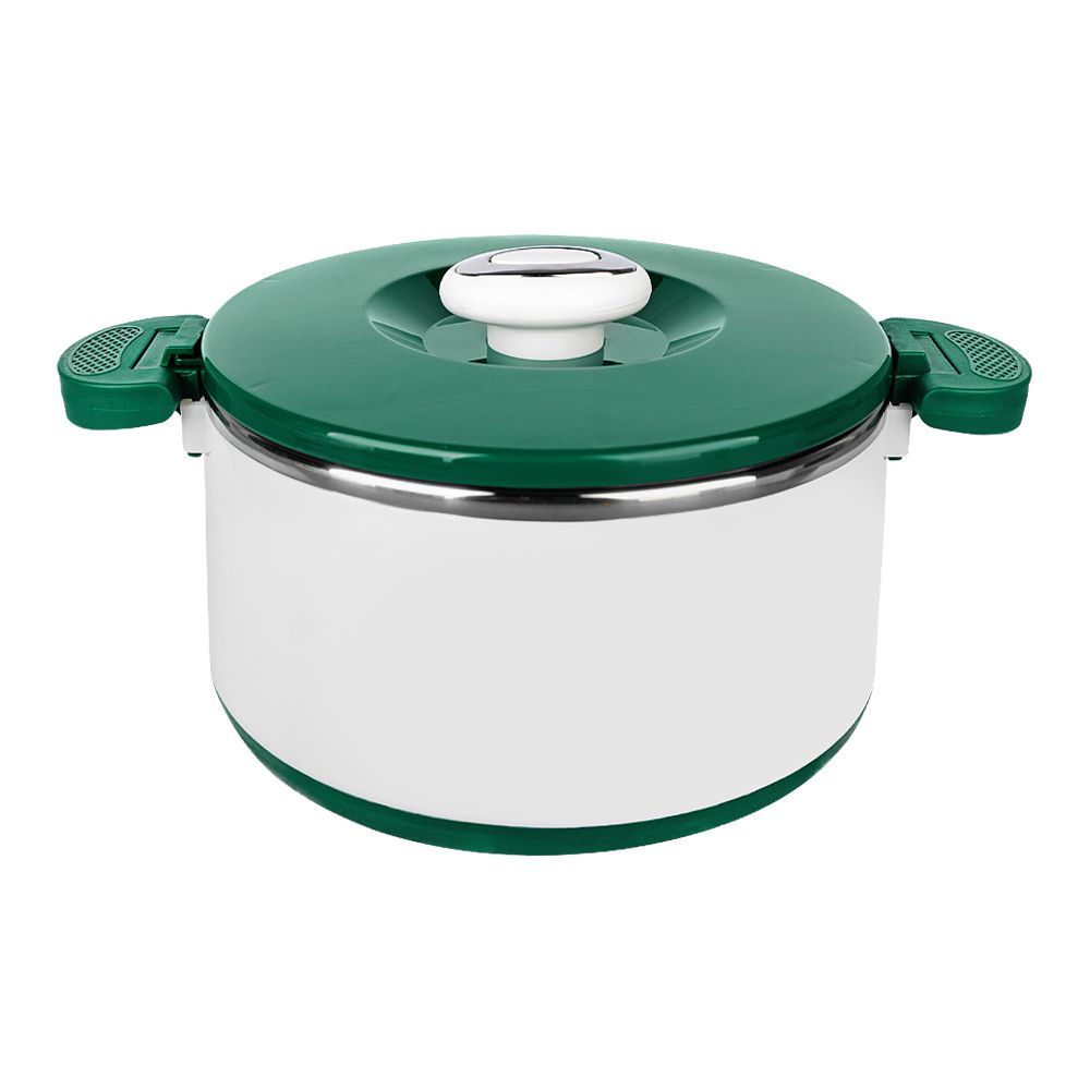 Happy Ware Hot Pot With Lockable LID, 2.5 Liter Capacity, Stainless Steel Inside, 19x26x13cm, Green, SU-644