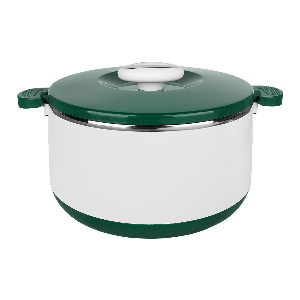 Happy Ware Hot Pot With Lockable LID, 5 Liter Capacity, Stainless Steel Inside, 25.5x33x17cm, Green, SU-645