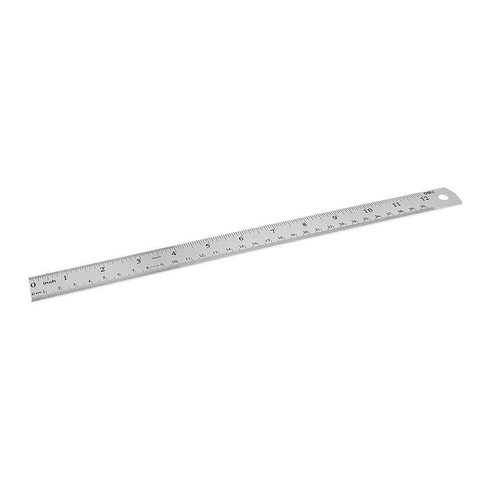 Deli 30cm Scale Silver Steel Ruler, E8463