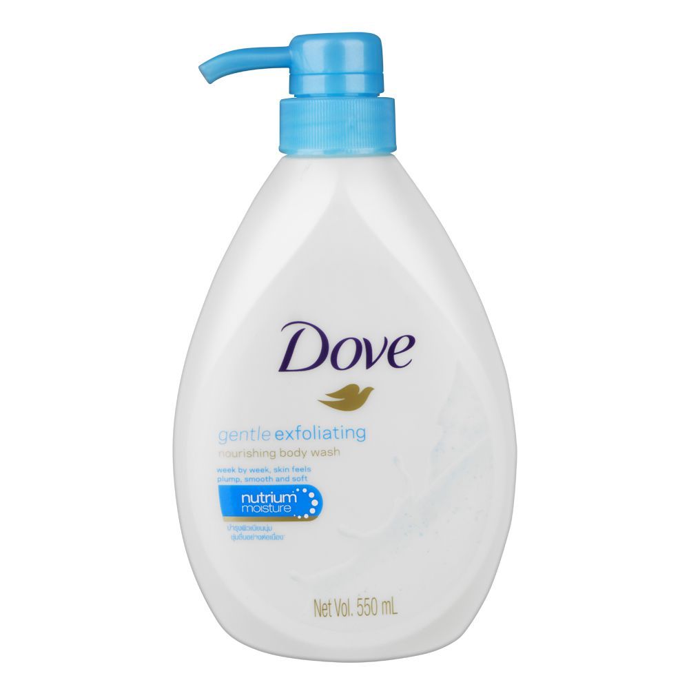 Dove Gentle Exfoliating Nourishing Body Wash Pump, 550ml