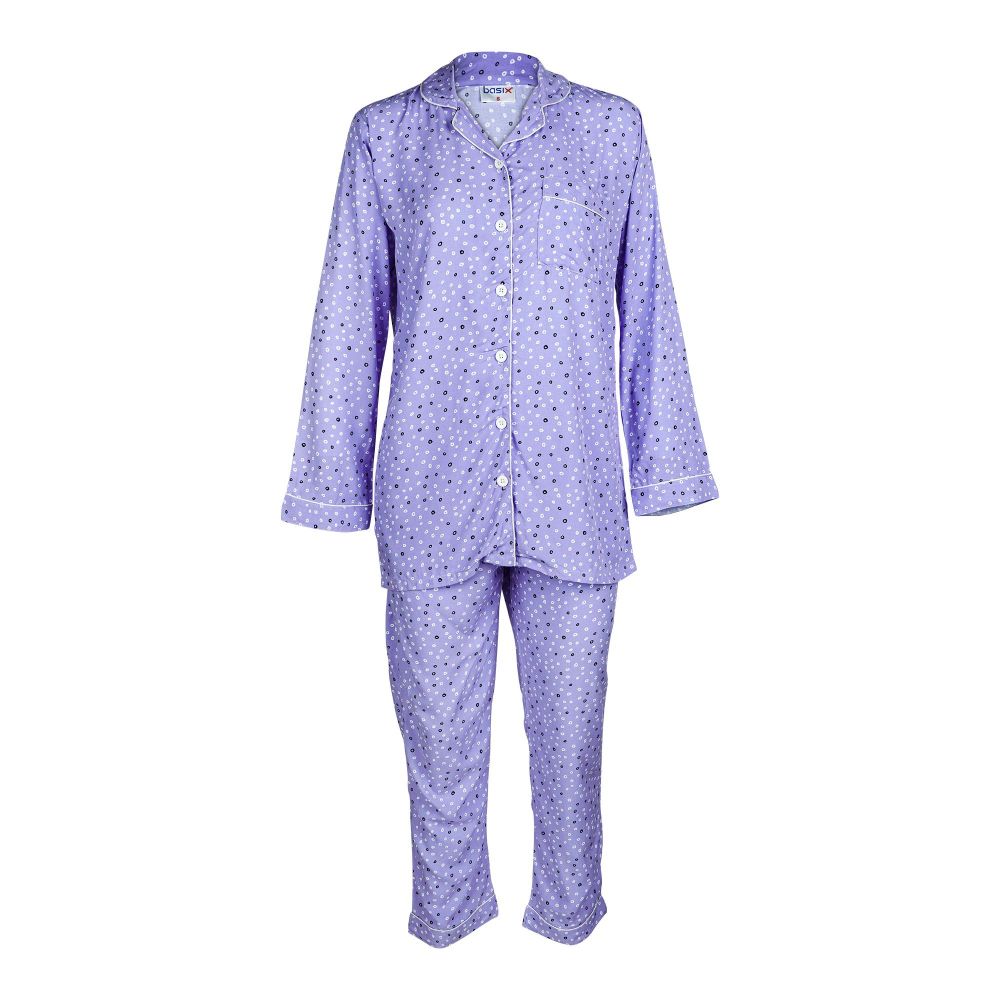 Basix Women's Galaxy Loungewear, 2-Piece Set, Sky Blue Sunset, LW-623