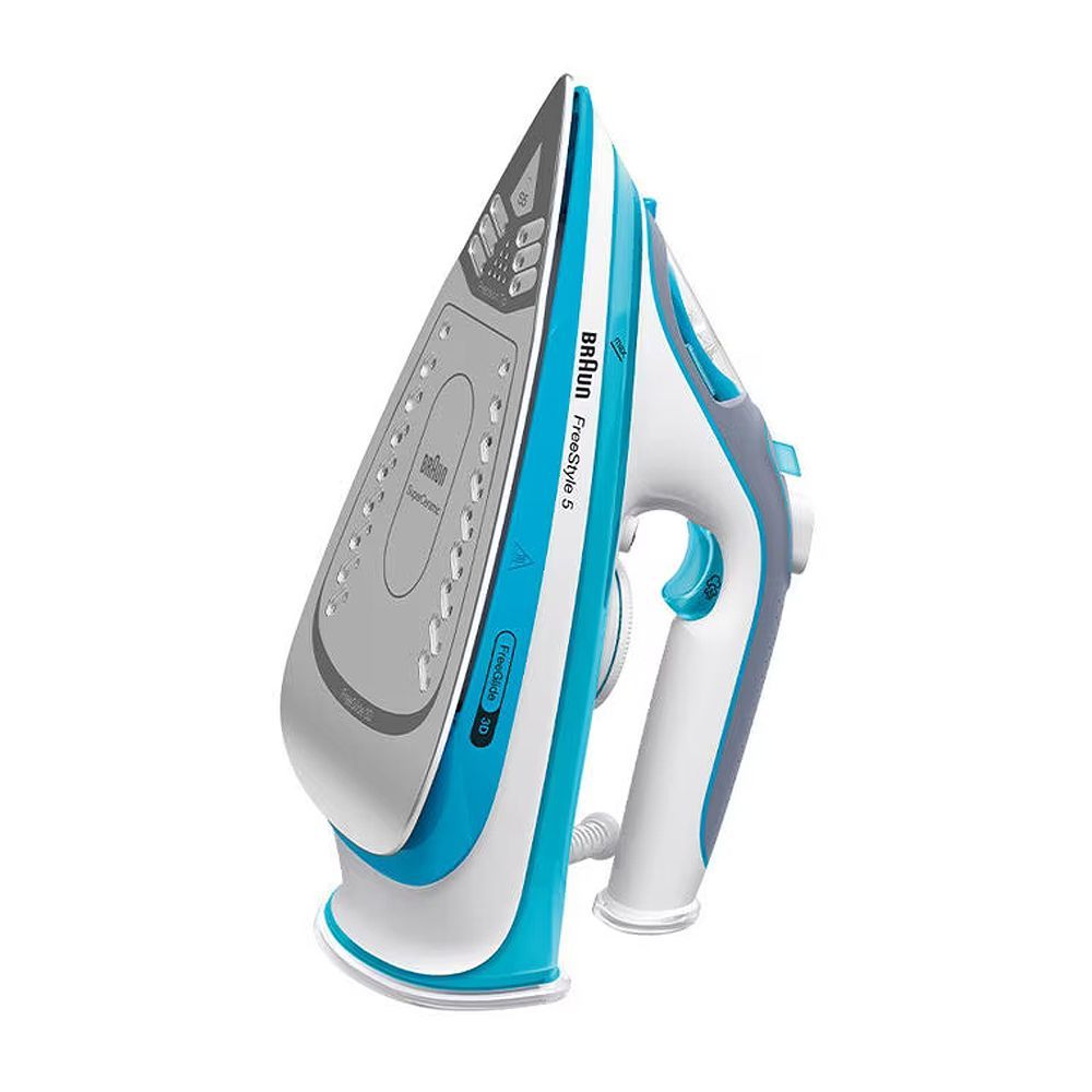 Braun Free Style 5 Steam Iron with Free Glide 3D Tech, Steam Jet 180g/min, 2600W, Blue, SI-5006BL