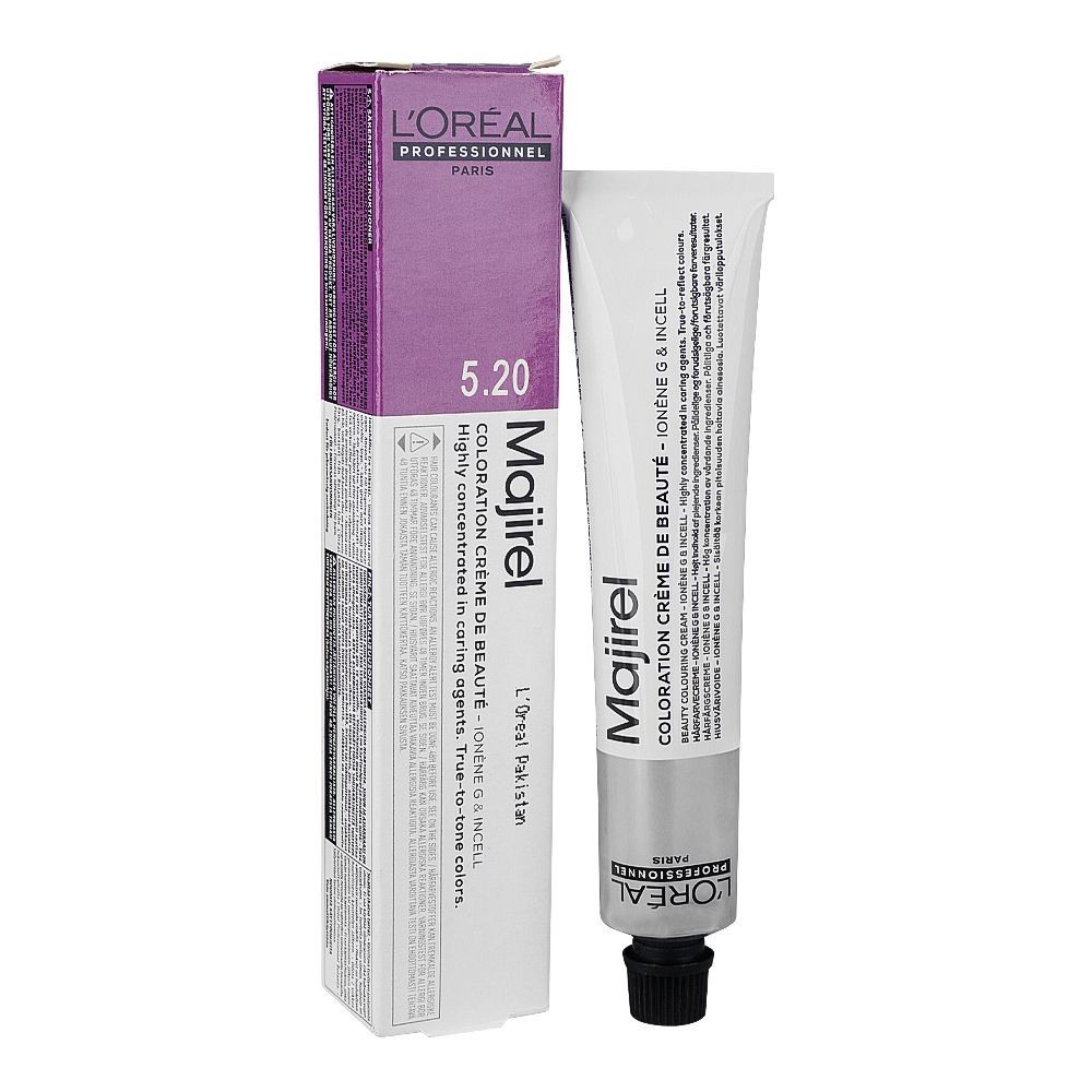 L'Oreal Professionnel Majirel Hair Coloring Cream, 5.20 Light Extra Burgundy Brown