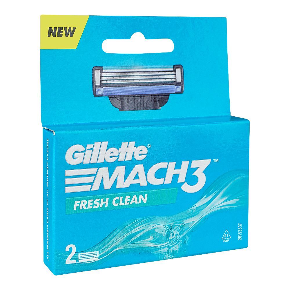 Gillette Mach3 Fresh Clean Cartridges, 2-Pack