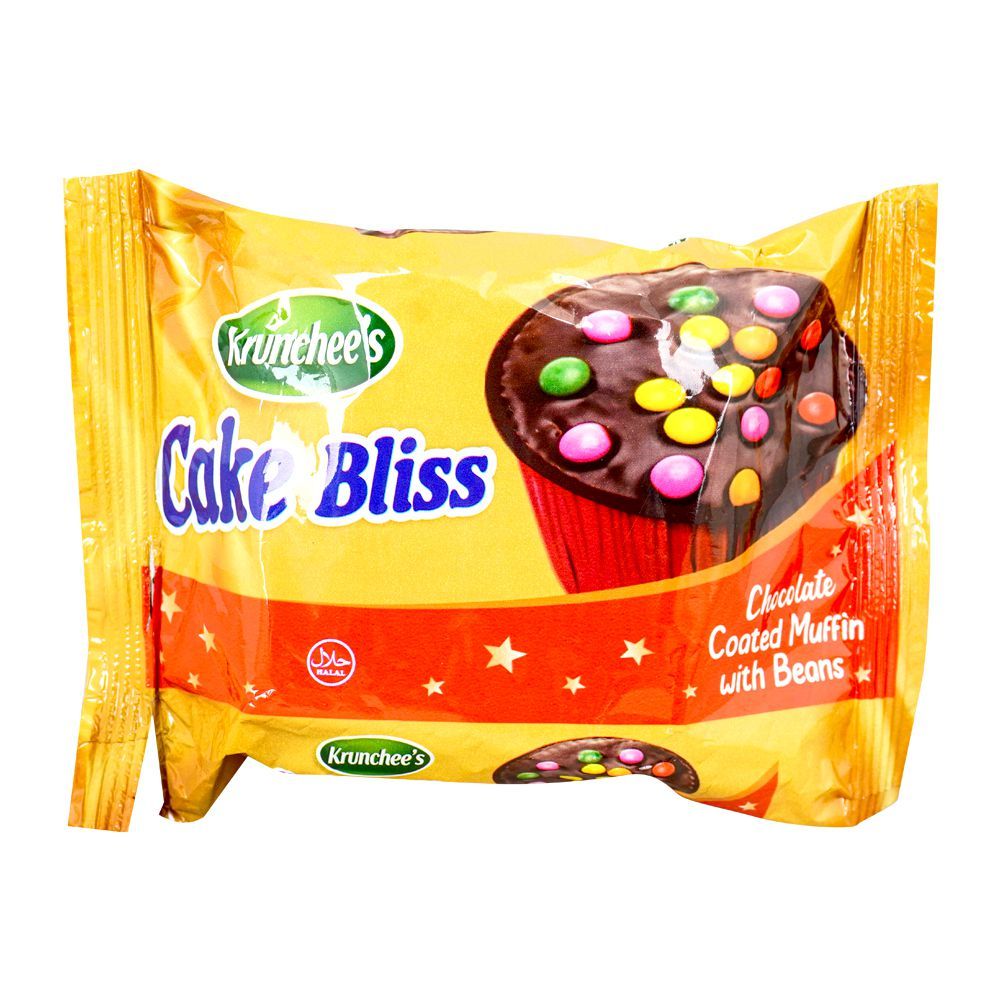 Krunchee's Cake Bliss Chocolate Coated Muffin With Beans, 55g