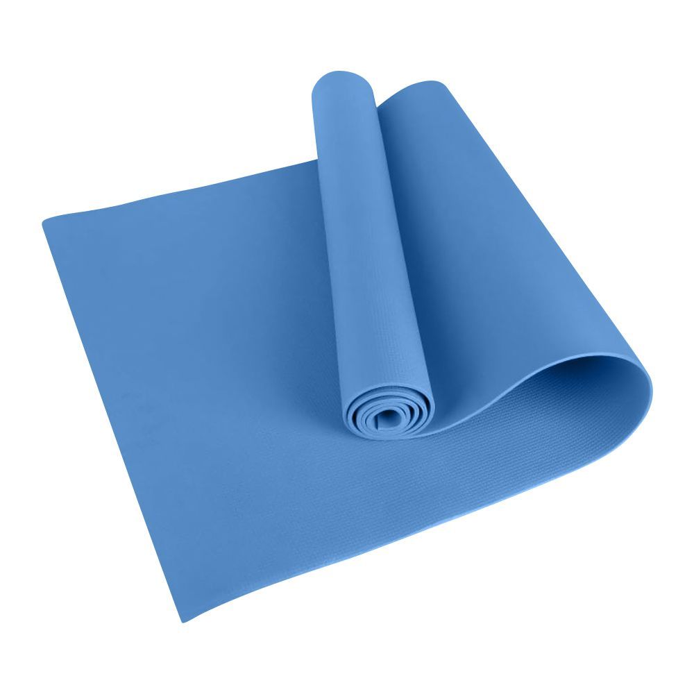 Eco Friendly Foldable Yoga Mat, EVA 6mm, For Floor, Pilates, Home Gym, Blue