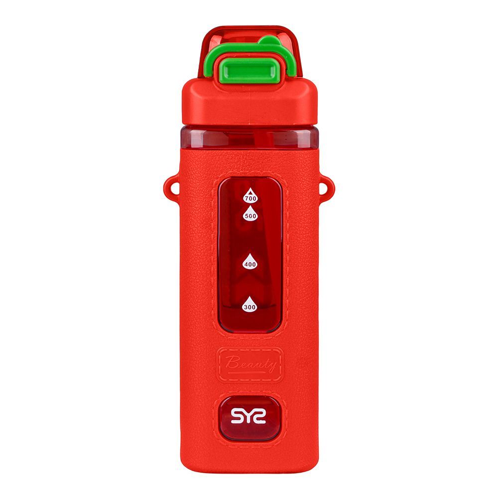 Heavy Plastic Sipper Water Bottle, 700ml, Red, (7788) 0000981