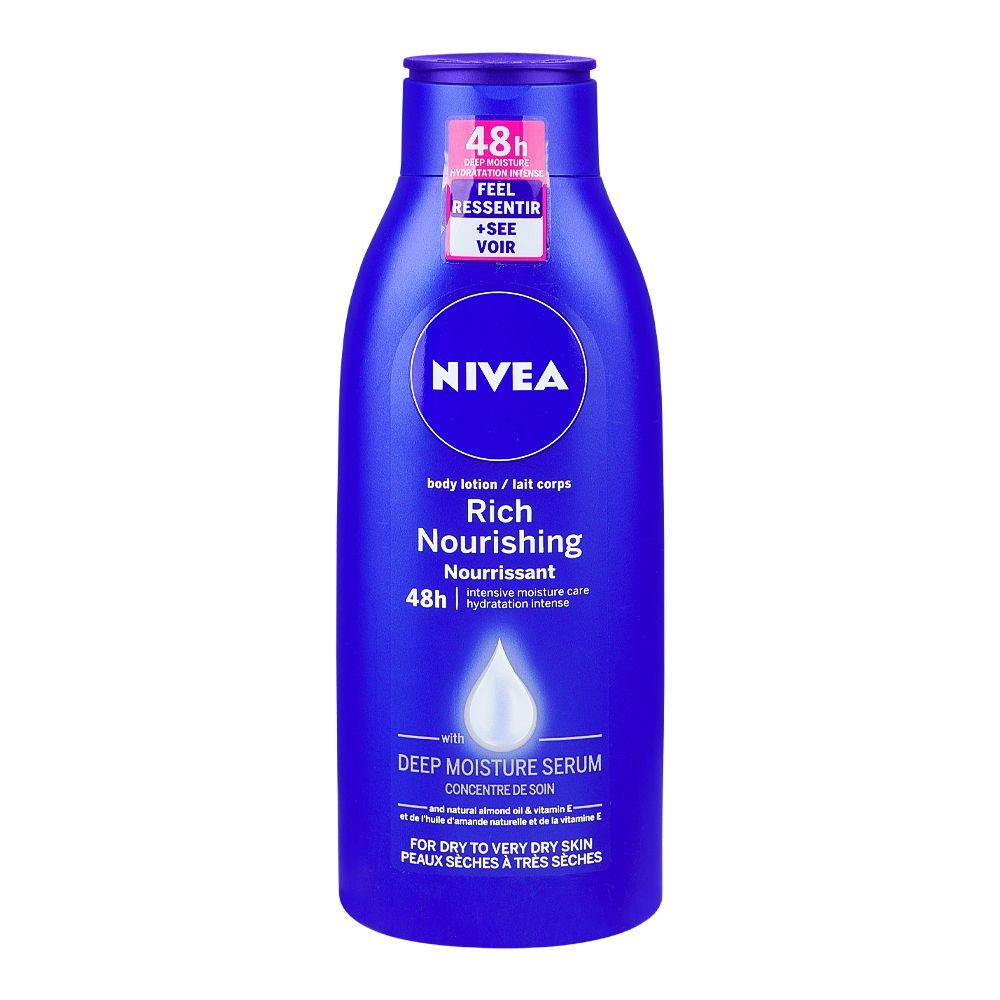 Nivea Rich Nourishing Bosy Lotion With Deep Moisture Serum, For Dry To Very Dry Skin, 400ml