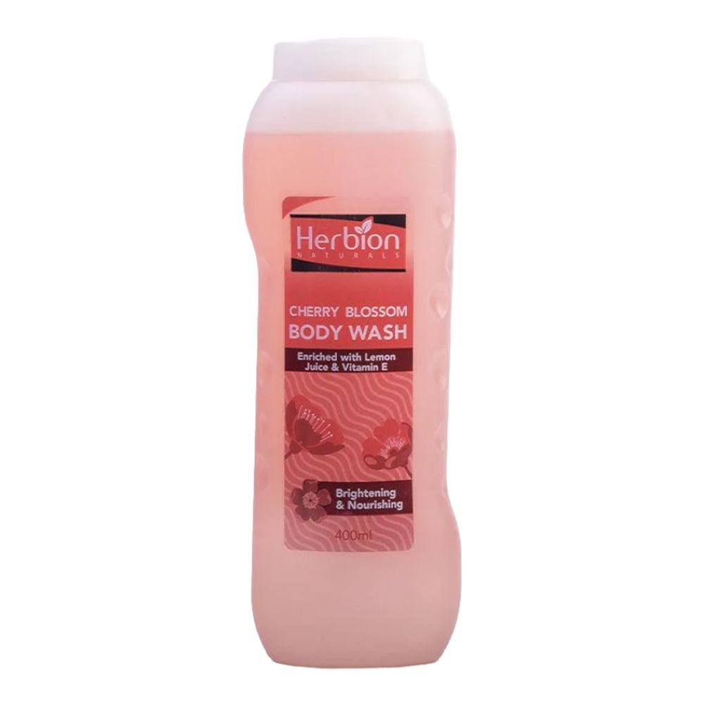 Herbion Naturals Brightening & Nourishing Cherry Blossom Body Wash, Paraben Free, 400ml