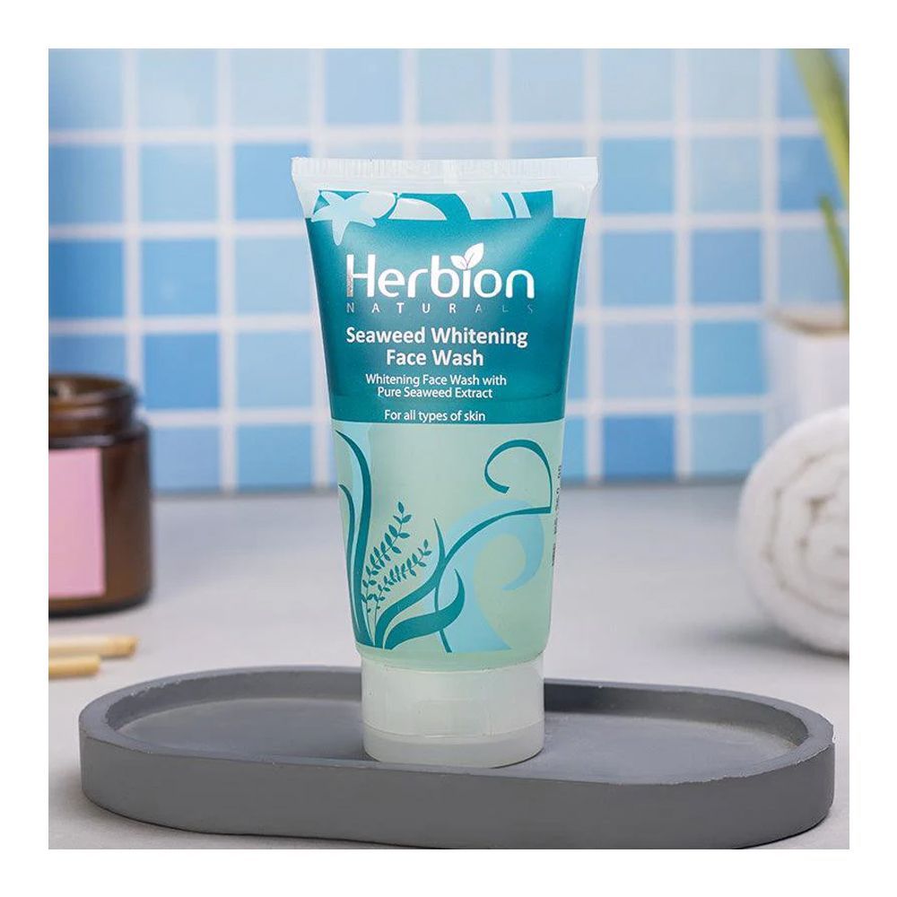 Herbion Naturals Seaweed Whitening Face Wash, For All Skin Types, 100ml