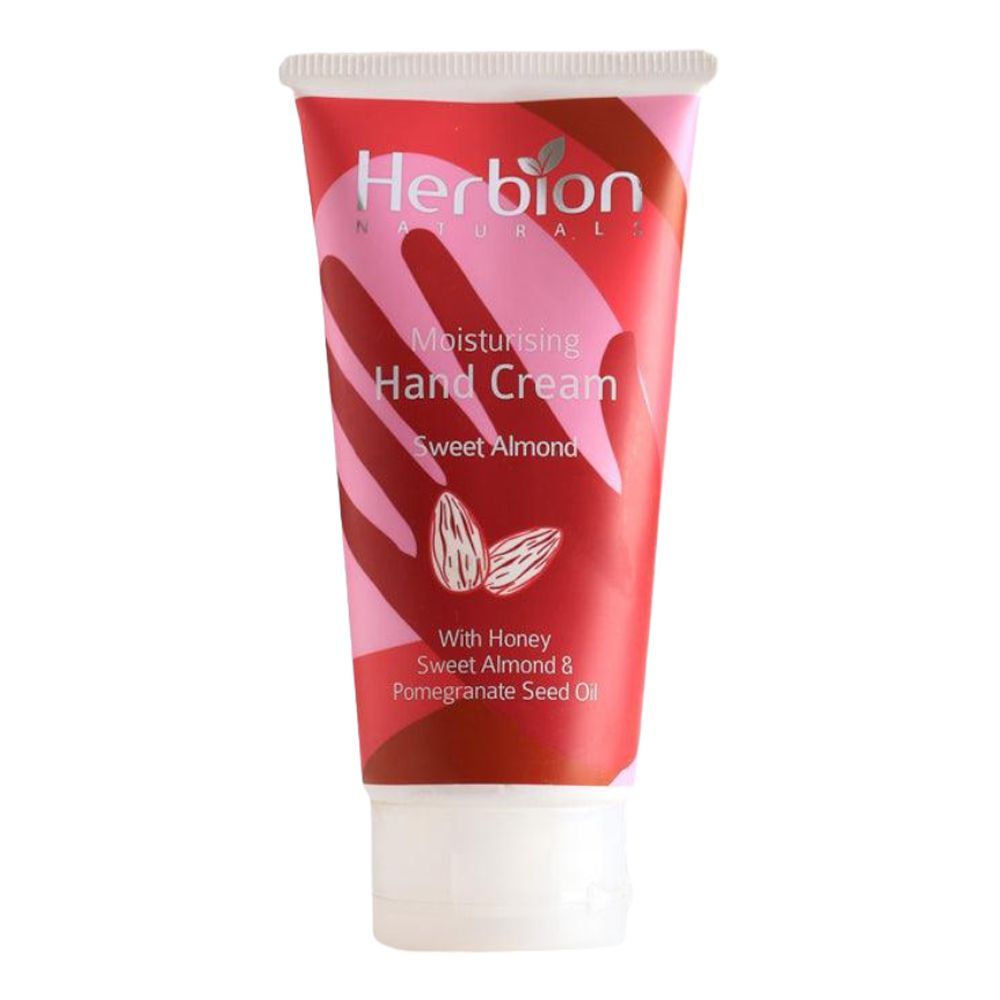 Herbion Naturals Sweet Almond Moisturizing Hand Cream, For The Protection Of Dry Hands, 100ml