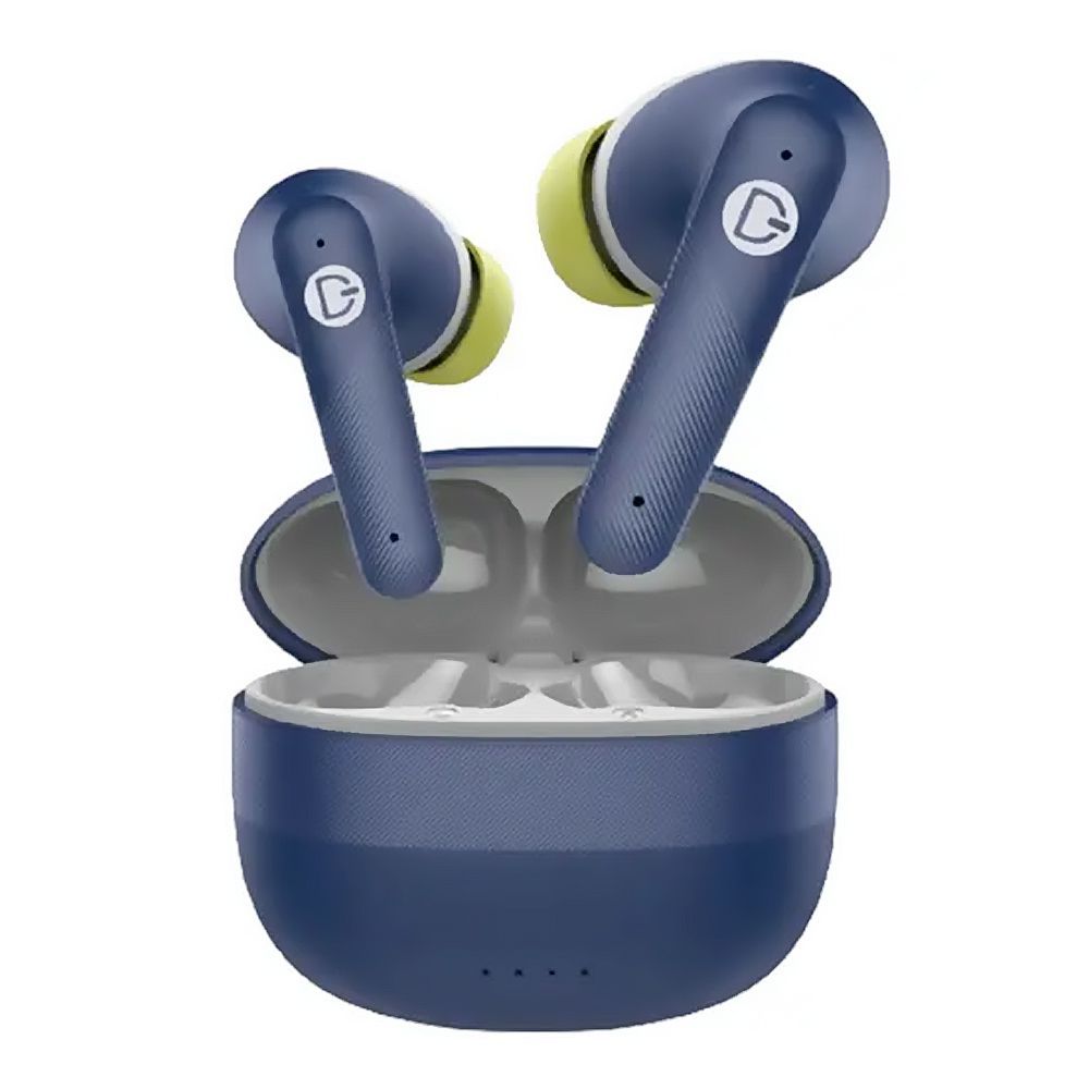 Dany Air dots 200 Curve Pro Quad Mic With ENC Earbuds, IPx5 Waterproof, Blue & Light Grey