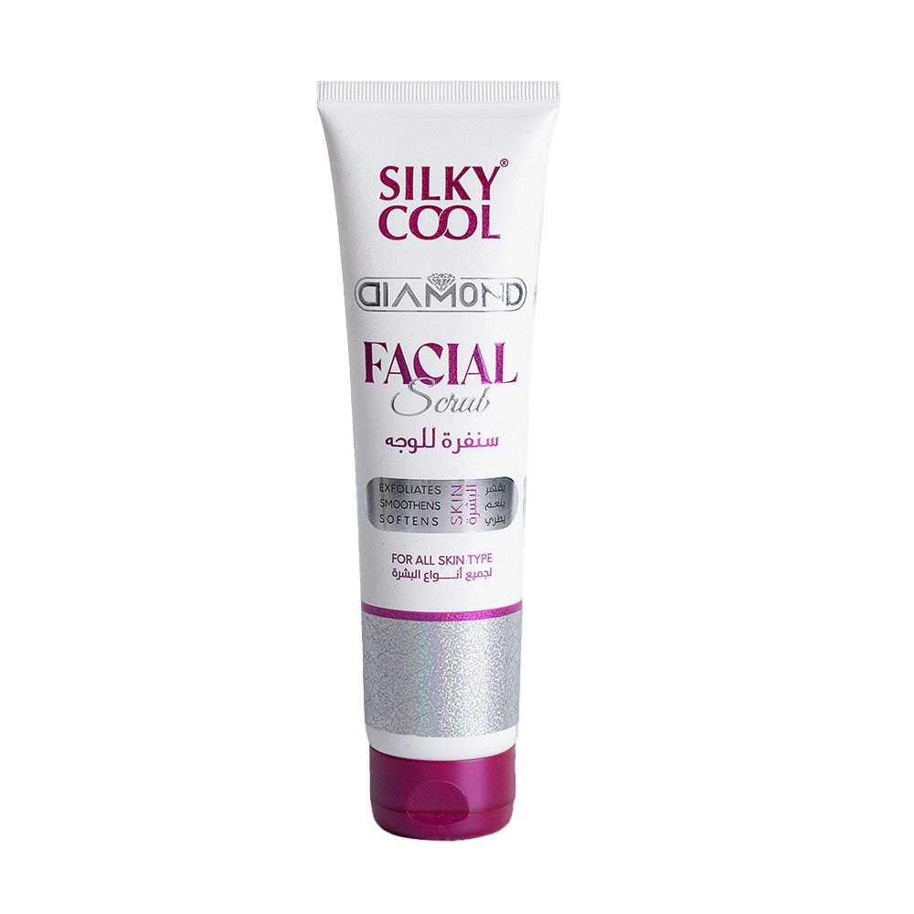 Silky Cool Diamond Facial Scrub, For All Skin Types, 140ml