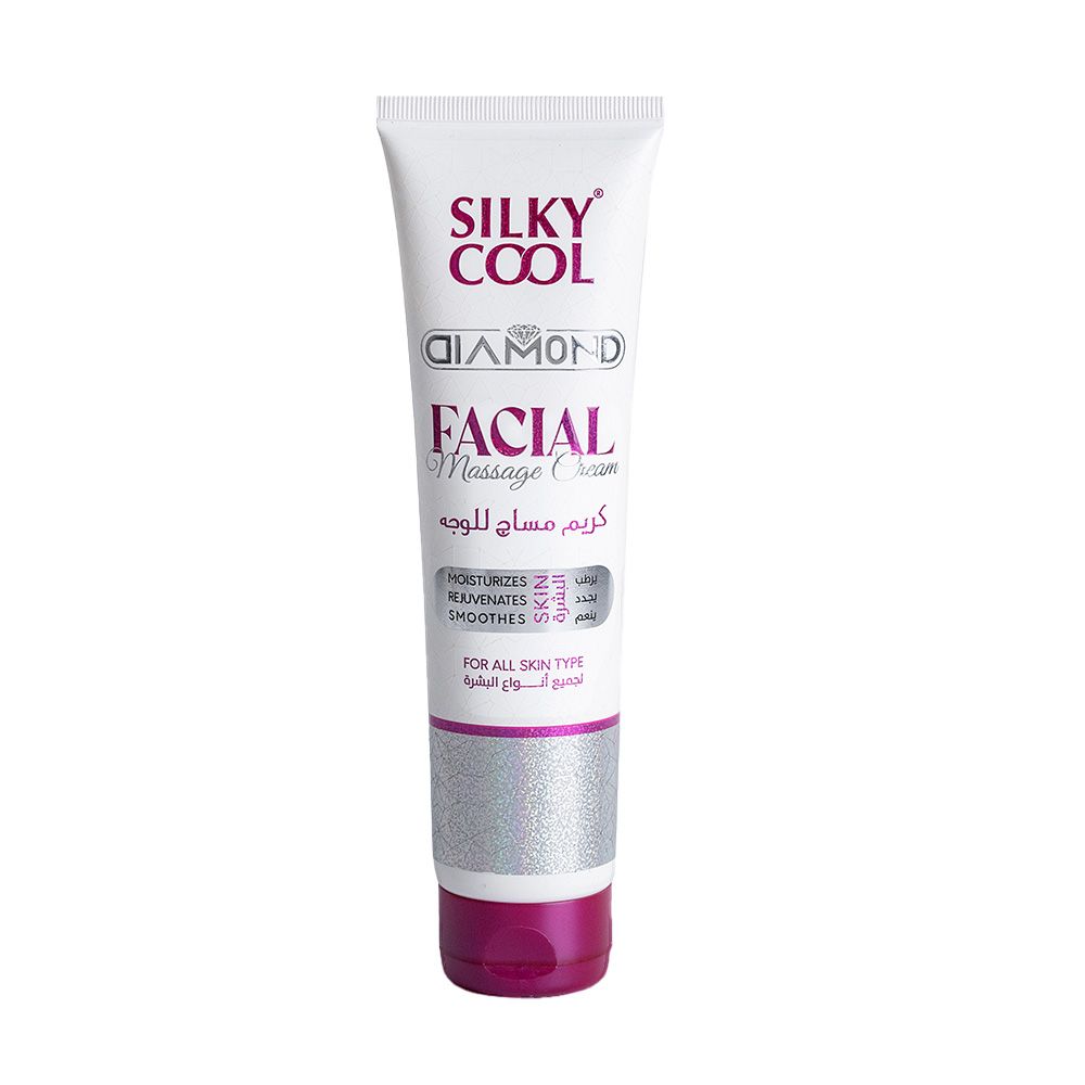 Silky Cool Diamond Facial Massage Cream, For All Skin Types, 140ml