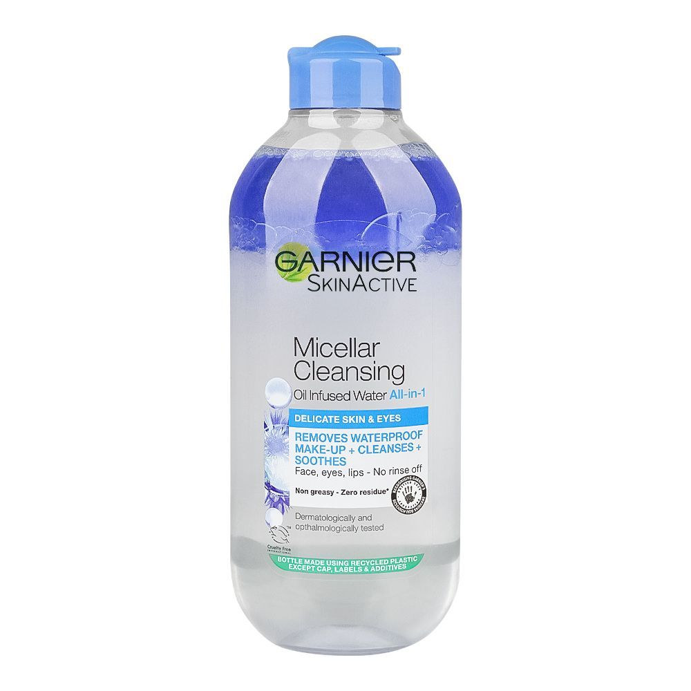 Garnier Skin Active Micellar Cleansing Oil Infused Water All-in-1 Delicate Skin & Eyes, UK, 400ml