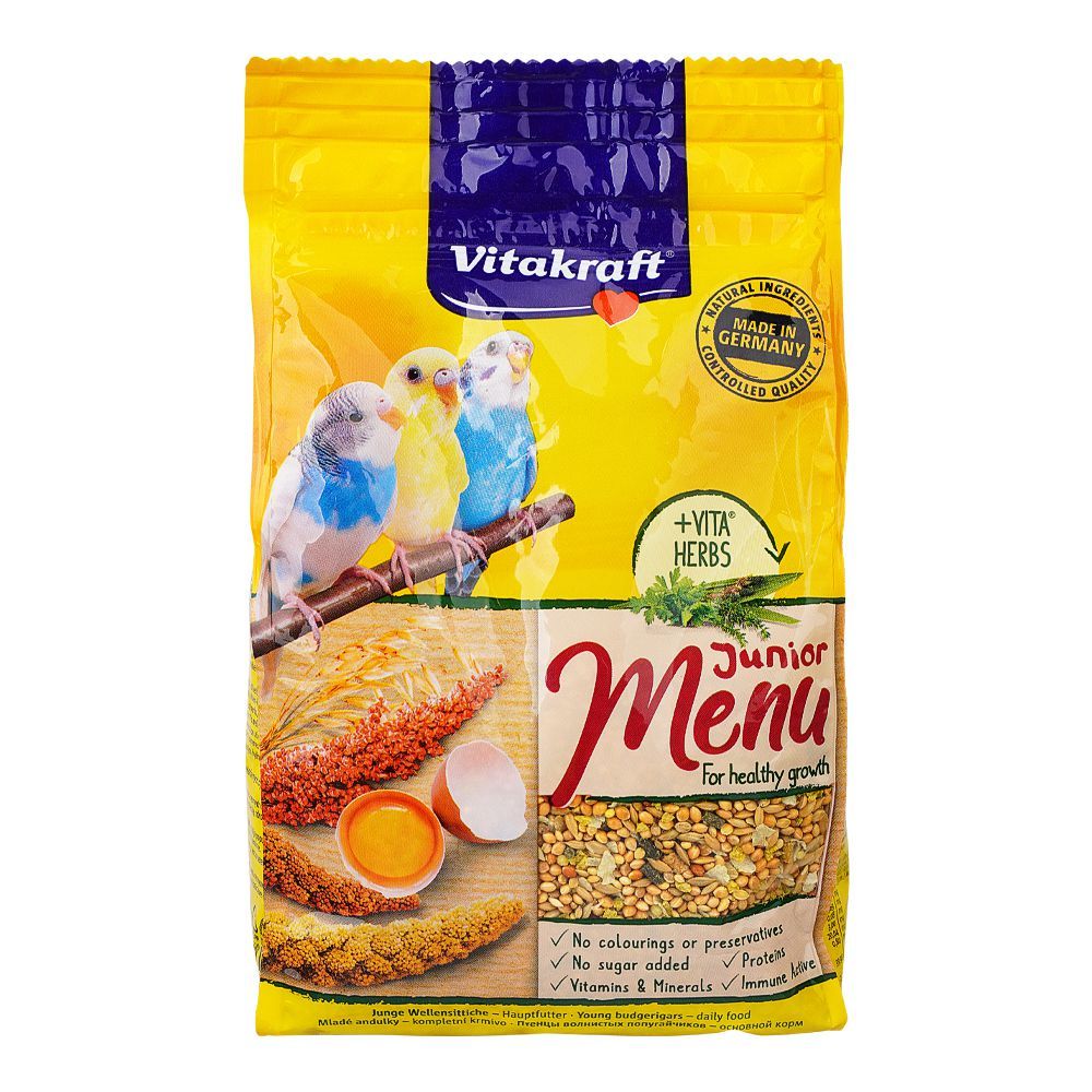 Vitakraft Bird Food Menu Young Budgerigar, 500g Pouch