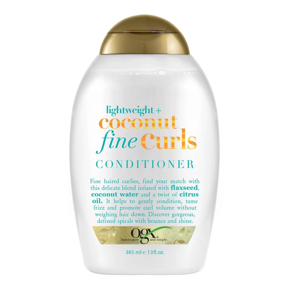 OGX Lightweight+Coconut Fine Curls Conditioner, Sulfate Free, 385ml