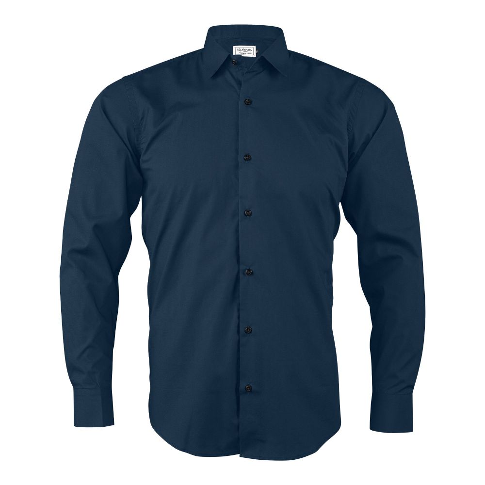 Pace Setters Men's Navy Blue Solid Shirt, PS-2195