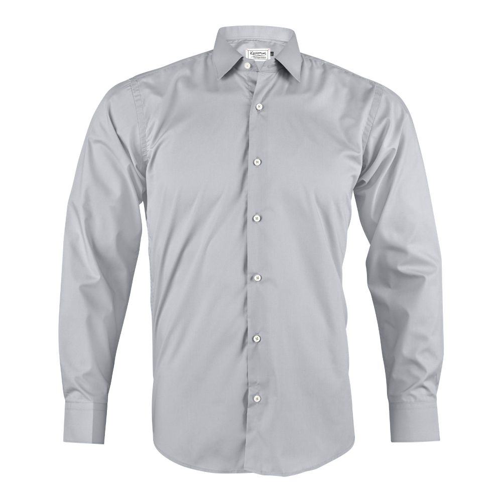 Pace Setters Men's Silver Solid Shirt, PS-2195