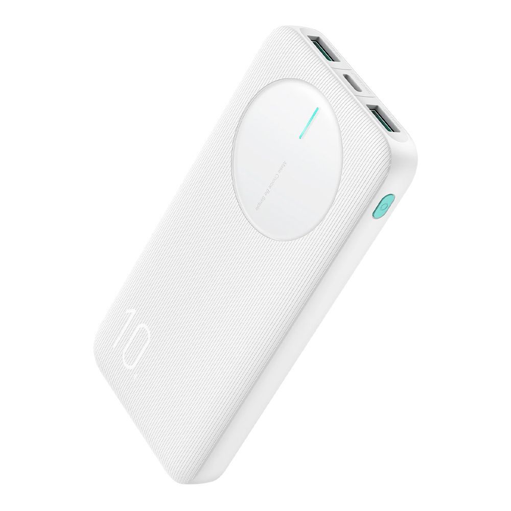 Joyroom 2.4A LED Power Bank, 10000mAh, White, JR-PBF12