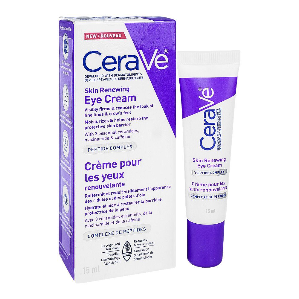 CeraVe Skin Renewing Eye Cream With Niacinamide and Caffeine, 15ml