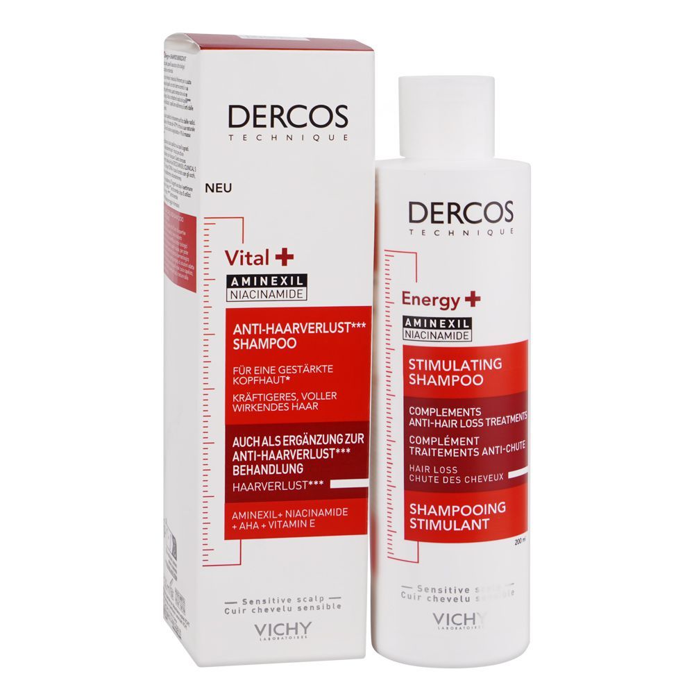 Vichy Dercos Energizing Shampoo, For Weak Hair and Hair Loss, 200ml