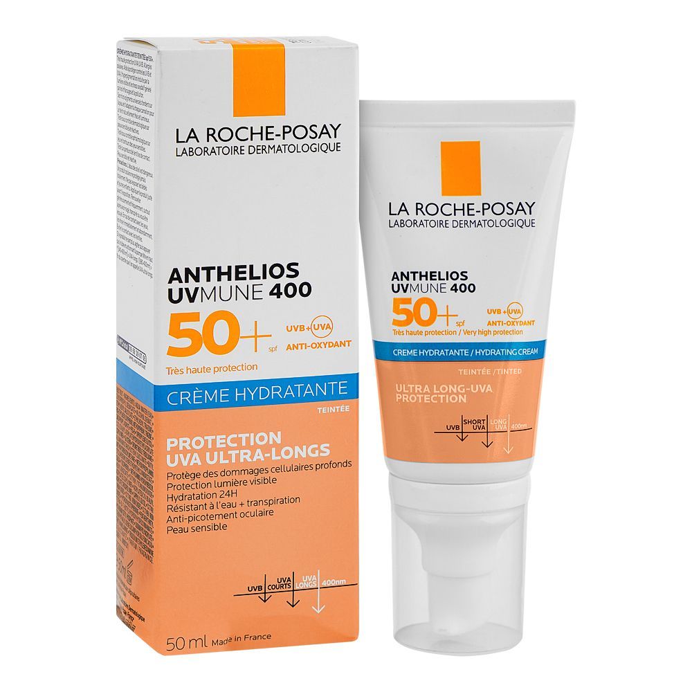 La Roche-Posay Anthelios UVmune 400 Hydrating Cream, SPF-50+, Anti-Oxidant, Non-comedogenic, 50ml