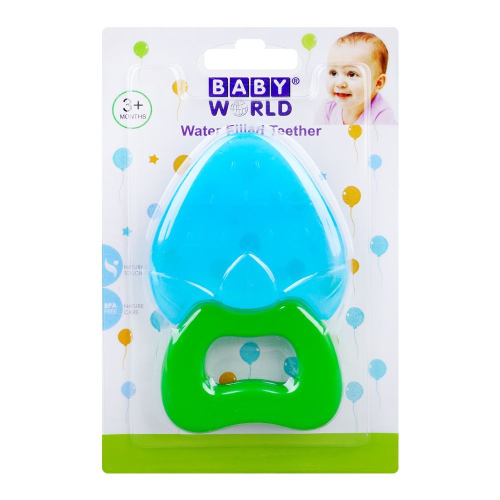 Baby World Water Billed Teether, For 3+ Months, Blue, BW3004