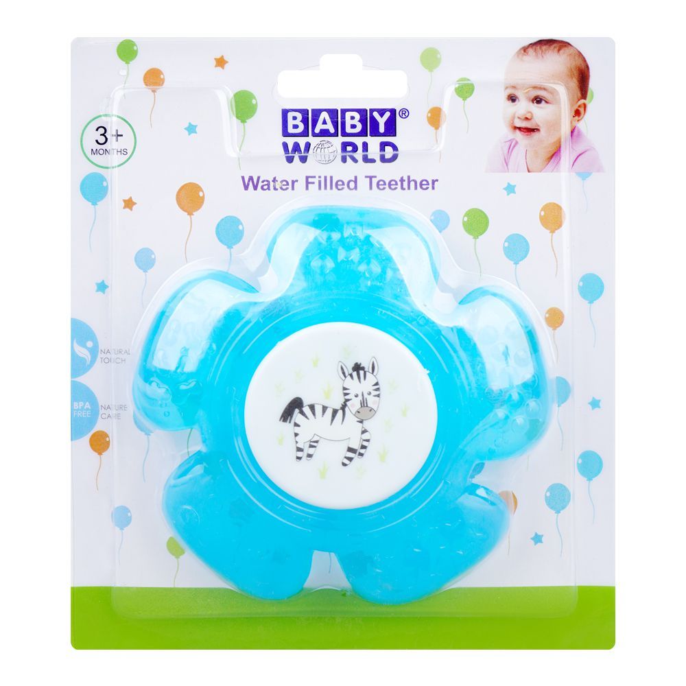 Baby World Water Billed Teether, For 3+ Months, Blue, BW3005