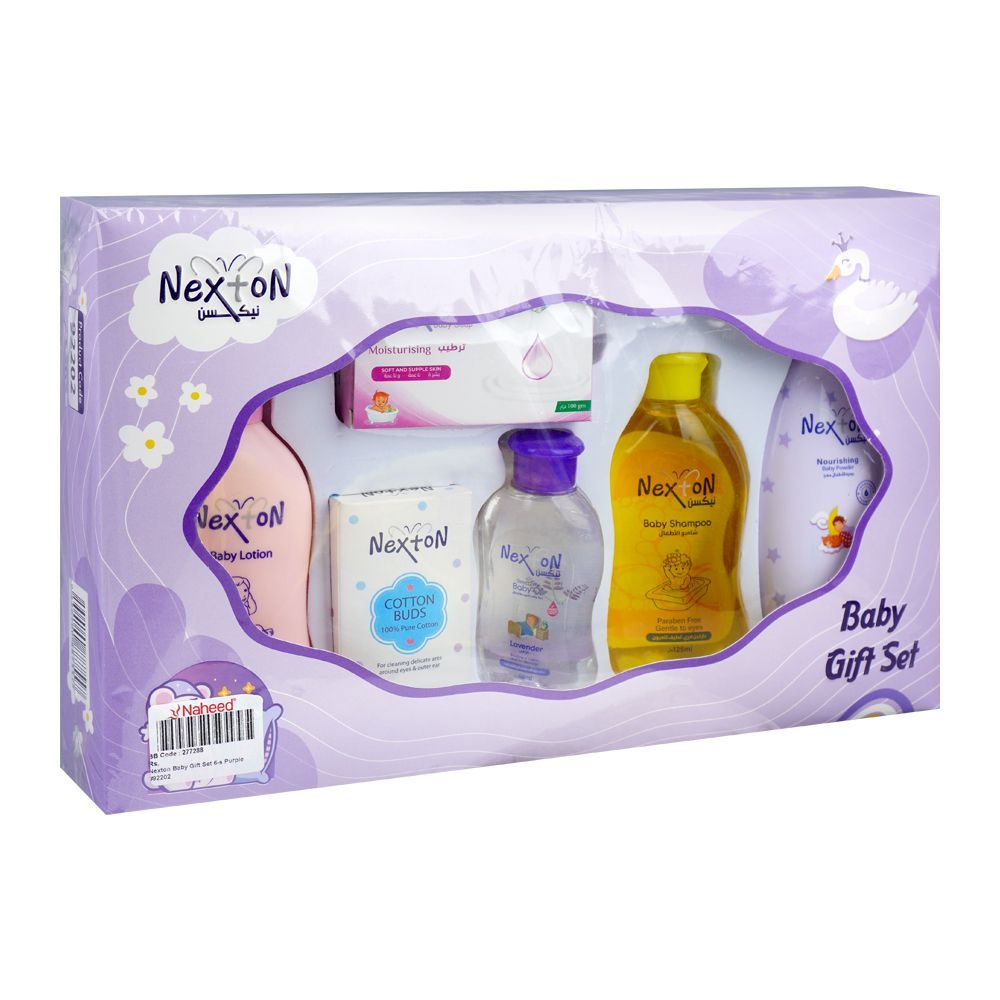 Nexton Baby Gift Set, Purple, 6-Pack, 92202